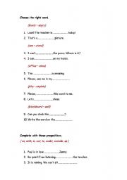 English Worksheet: Vocabulary Test