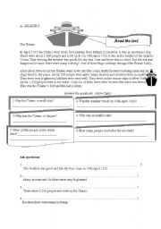 English worksheet: READING