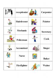 English Worksheet: JOBS DOMINO