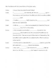 English Worksheet: Tense