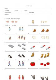 English Worksheet: Plurals