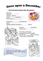 English Worksheet: Anastasia Cartoon (Once upon a December)