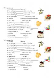 English Worksheet: Some and ANy