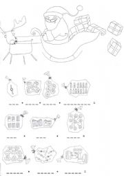 English Worksheet: CHRISTMAS COUNTING 1-100