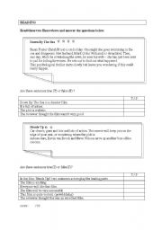 English worksheet: Reading: film review