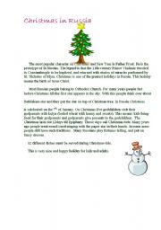 English Worksheet: Christmas in Russia