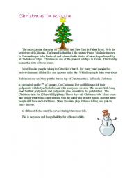 English worksheet: Christmas in Russia