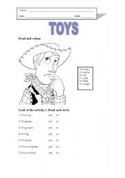 English Worksheet: Toys