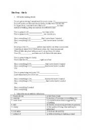 English worksheet: Thre Fray 