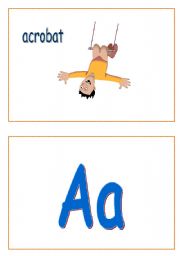 English worksheet: alphabet flashcards