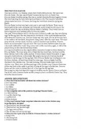 English Worksheet: The Princess Easter