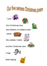 English Worksheet: Christmas poem