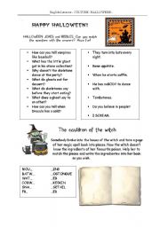 English Worksheet: NEW Halloween lesson