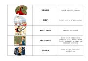 English Worksheet: PROFESSIONS DOMINOES