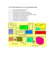 English Worksheet: direction