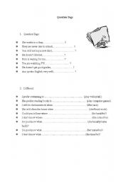 English Worksheet: Question Tags