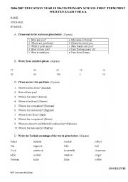 English Worksheet: worksheet