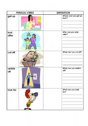 English Worksheet: Phrasal verbs