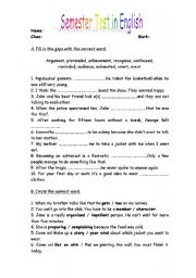 English worksheet: Test