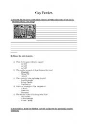 English Worksheet: Guy Fawkes