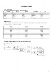 English Worksheet: using the dictionary