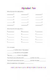 English Worksheet: Alphabet fun