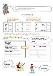 English Worksheet:  Present Simple