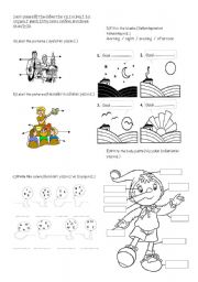 English Worksheet: elementary test