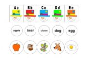 English Worksheet: SNOWMAN ALPHABET MATCH PART 1