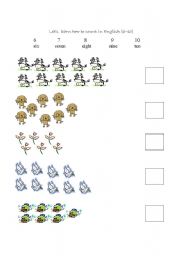 English worksheet: numbers