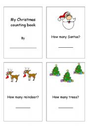 English Worksheet: my christmas counting book