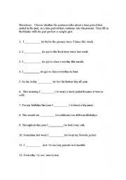 English Worksheet: Present Perfect vs. Simple Past