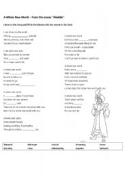 English Worksheet: A Whole New World