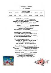 English Worksheet: Octopuss Garden