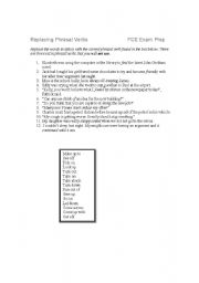 English Worksheet: Replacing words - Vocabulary