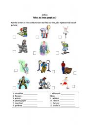 English worksheet: Jobs