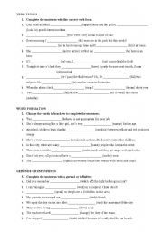English Worksheet: REVIEW OF BACHILLERATO