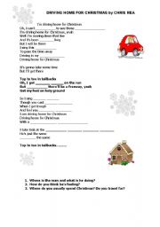 English Worksheet: Driving home for Christmas by Chris Rea (Song)