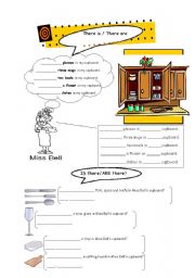 English Worksheet: THERE IS - THERE ARE