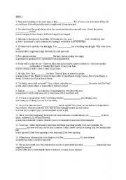 English Worksheet: Grammar test