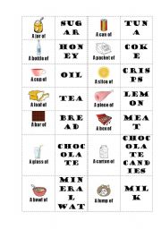 English Worksheet: Food. Dominoes