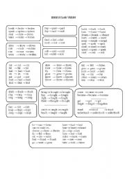 English Worksheet: IRREGULAR VERBS