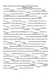 English Worksheet: Hansel & Gretel