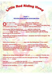 English Worksheet: Little Red Riding Hood PART 1
