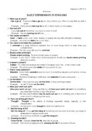 English worksheet: common phrases in english