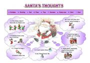 English Worksheet: SANTAS THOUGHTS