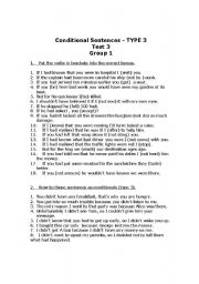 English Worksheet: conditional sentences