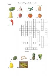 English worksheet: Fruits & Vegetables