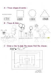 English Worksheet: shapes