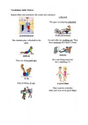 English Worksheet: Fitness Vocabulary for beginners